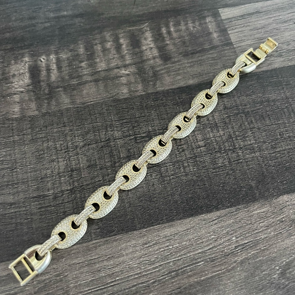 Gold and Silver Chain Link Bracelet